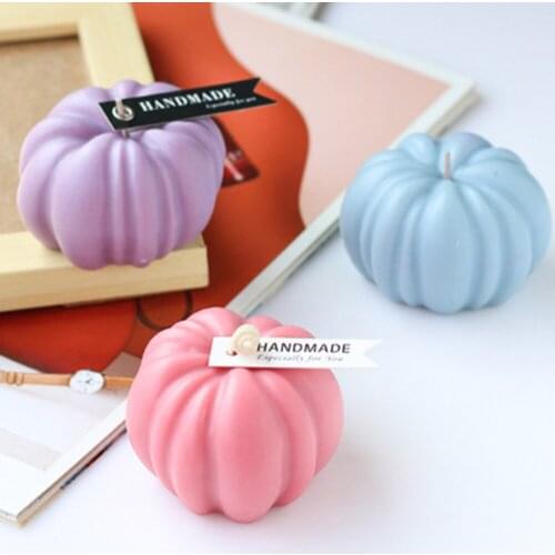 1PC Candle Silicone Mol DIY Tool Pumpkin Shape 3d Pumpkin Candle Mold Handmade Silicone Mould Soap Mould Home Decor