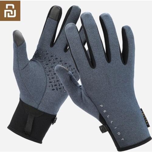 Youpin PELLIOT Outdoor Cycling Warm Fleece Gloves Men Women Winter Thermal Warm Gloves Sports Non-slip Touchscreen Full Finger