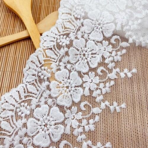 12CM High Quality Flower Cotton Embroidered Lace Sewing Furnishing Garment Accessories DIY Handmade Craft Materials