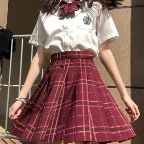 2021 Women Summer High Waist Pleated Plaid Skirt Korea Harajuku Japanese School Girls Dance Cute Sexy Mini A-line Skirts Cosplay