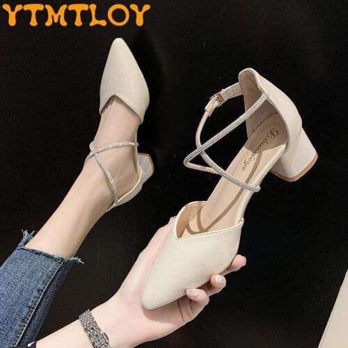 New cross strap high heels 2021 spring and autumn all-match trend womens shoes