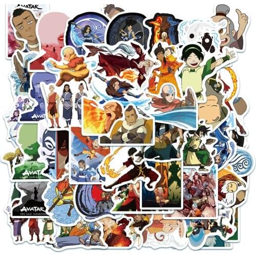10/50PCS Anime Avatar The Last Airbender Waterproof Stickers DIY Skateboard Guitar Phone Laptop Cool Cartoon Decal Kids Sticker
