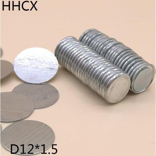 100set/lot Button magnet 12x1.5 Neodymium disk magnet 12*1.5 one side with iron cap for speaker