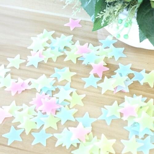 3D Star Luminous Wall Fluorescent Sticker Bedroom Room Ceiling Christmas Decorations for Home Self-adhesive Wall Sticker