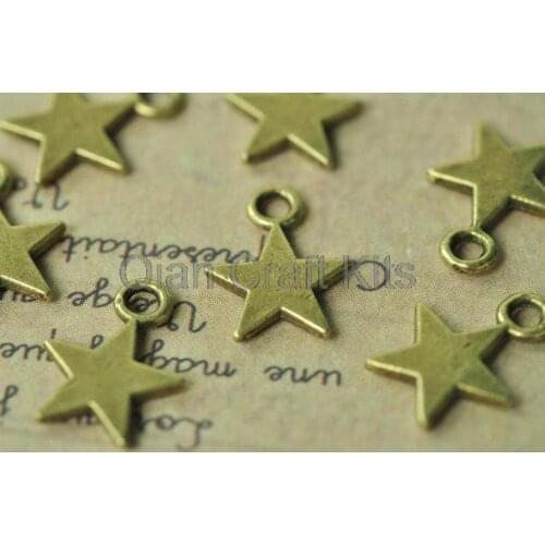 400pcs little star charm 10mm*8mm antique bronze zinc alloy Charm Pendants DIY Supplies for handicraft accessories