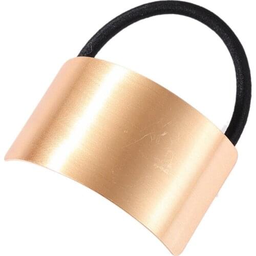 60pcs/lot DIY Simple Multi Alloy Rectangular Smooth Wire Drawing Rubber Bands Hair Bands Styling Tools Accessories HA1527