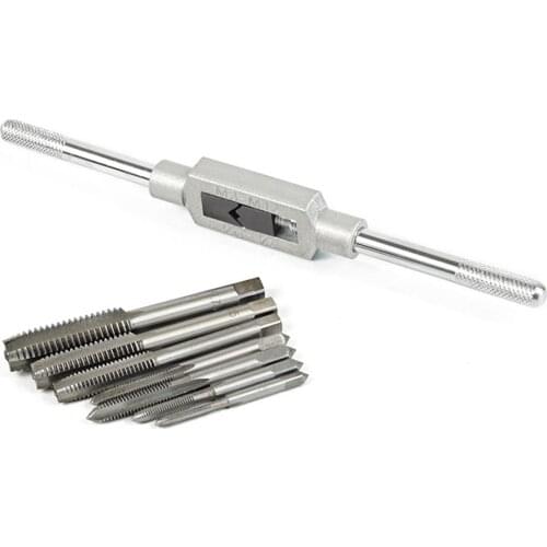 8pcs Round Die Hand Tap Metric Fine Thread Dies Taps Suit Hand Metric Wrench Set Wrench Hand Twist Tap Twister Set