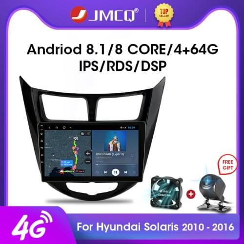 JMCQ 2din 2+32G Android 9.0 Car Radio Multimidia Video Player Navigation GPS DSP For Hyundai Solaris 1 2010-2016 2 din Head Unit