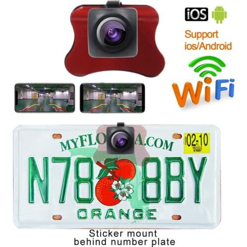 Automobiles License Plate number mount Plate Holder parking rear Wifi reversing aid camera support For android and IOS phone