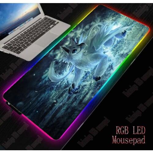40*90cm Anime Fantasy Animals Large RGB Non-slip LED Mouse Pad Gaming Accessories Laptop PC Mousepad XXL Keyboard Desk Mat