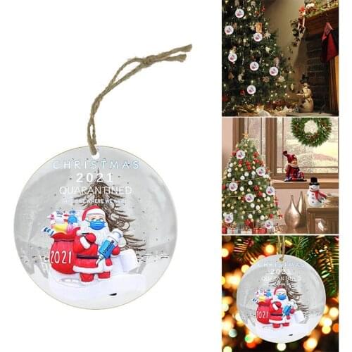 Wooden Christmas Hanging Ornament Creative Xmas Party Pendant for Home Garden Porch Decoration PR Sale