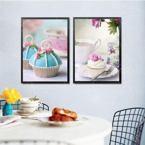 Dessert Artwork Canvas Painting HD Print Cute Cake Poster Modern Home Decoration Wall Picture For Kitchen Cake Shop Coffee Hall