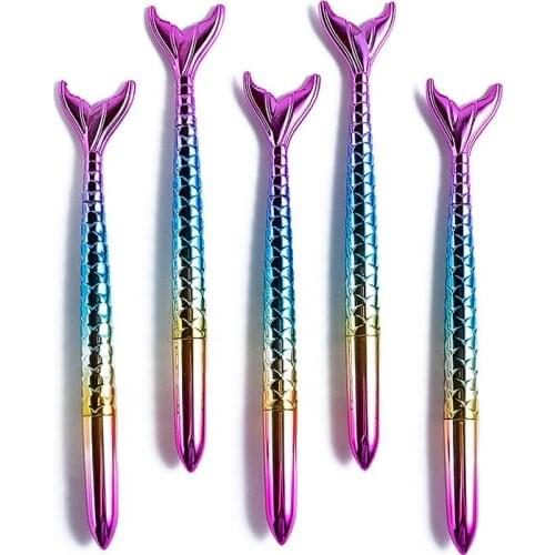 50pcs/lot Creative style beautiful fish seamaid gel pen student office stationery sign pen black ink girl gift pen