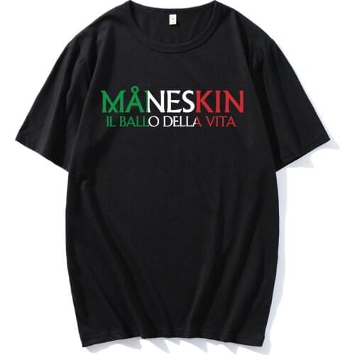 2021 Hot Sale Fashion Anime Maneskin Printed O-neck Short Shirt Funny Comfortable T-Shirts Casual Cotton Daily Tee Oversize Tops