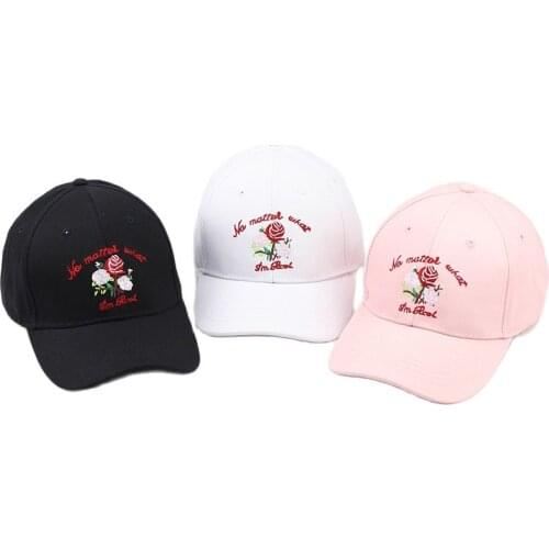 Cotton Flowers Baseball Caps For Men Women Snapback Hat Embroidery Casual Cap Casquette Dad Hat Hip Hop Cap