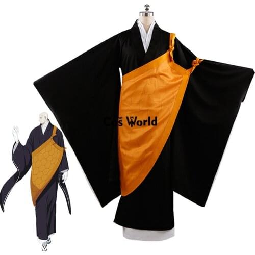 Land of the Lustrous Master Kongo Kimono Monk Suit Cassock Cloak Uniform Outfit Anime Cosplay Costumes