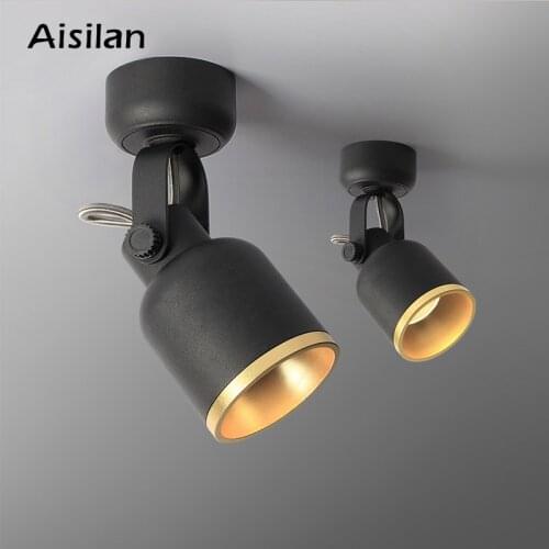 Aisilan Nordic Modern style Mounted ceiling Led spotlight adjustable 90 degrees for corridor bedroom kitchen living room 9W
