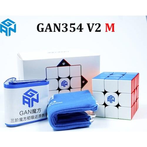 GAN354 V2 M Magnetic 3x3x3 Speed Cube 54mm Stickerless 3x3 Magic Cube Puzzle GAN 354 M 3x3 Cubo Magico kids Toys for Children