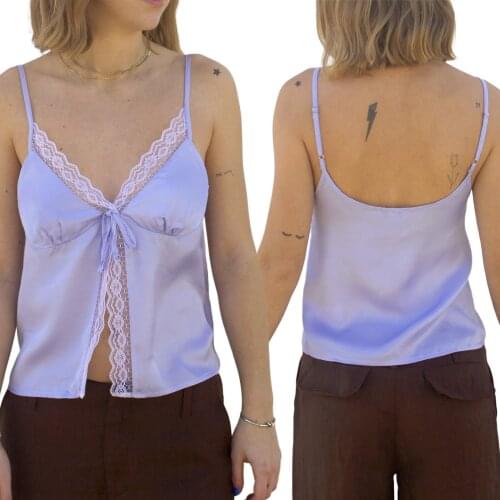 Summer Fashion Lace Stitching Color Bandage Cardigan Small Sling Womens Sexy Small Sling