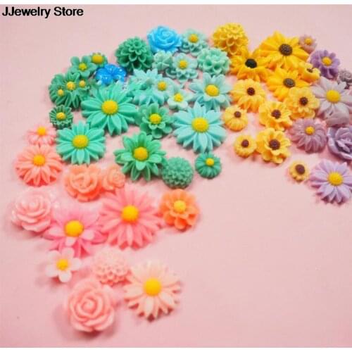 11pcs/lot Sunflower Flatback Resin Fashion Daisy Flower Flatback Embellishments Jewelry Making & DIY Decoration
