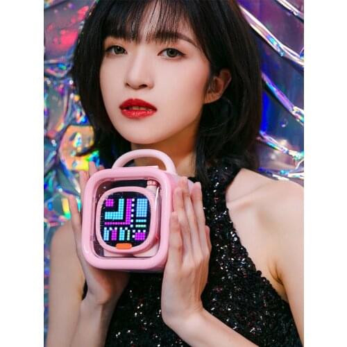 New Divoom timoo Elephant Pixel Bluetooth Wireless Speaker Colorful cartoon Smart Speaker alarm clock gift