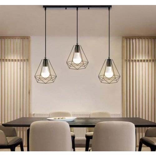 New Round Pendant Light Modern Dining E27 Led Pendant Lamp For Coffee Bar Hanging Lamps Nordic Iron Lampshade Pendent Light HWC