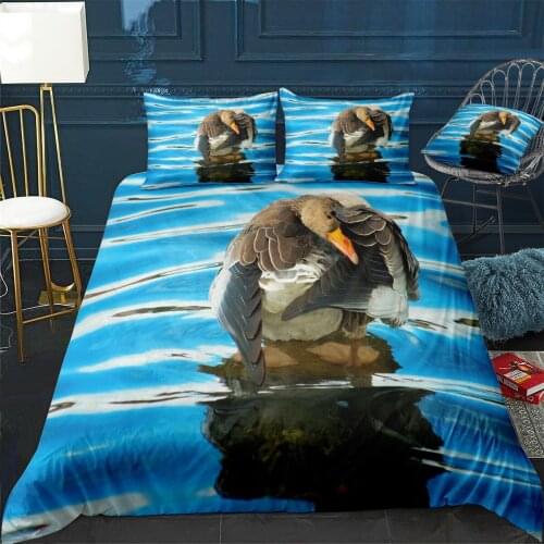Birds Quilt Cover Pillowcase 3Piece Comforter Bedding Set With Pillow Case Single Double Duvet Cover Home Decora