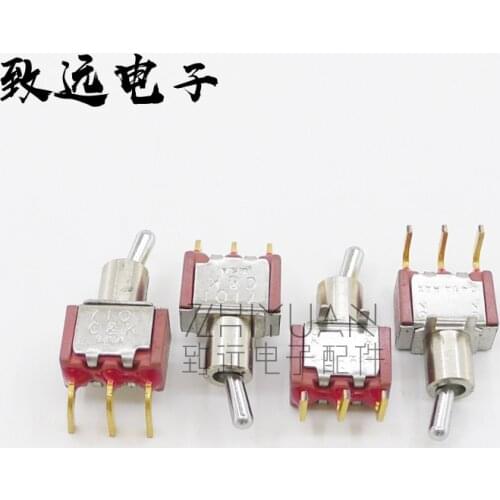 Original new 100% 7101MD9ABE 0.4VA 3pin 2gear toggle switch horizontal button switch