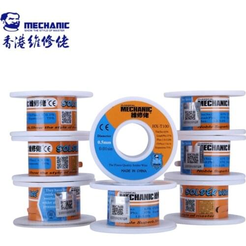 2pcs/lot Mechanic Rosin Core Solder Wire 0.5mm 50g Low Melting Point Soldering Tin BGA Welding Tools