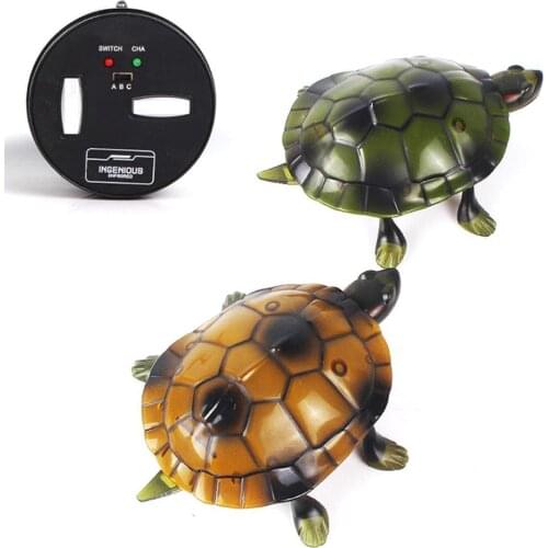 Electric RC Remote Control Luminous Turtle Robot Infrared Simulation Green Sea Turtle Lifelike Crawl Funny Tricky Toys For Boys