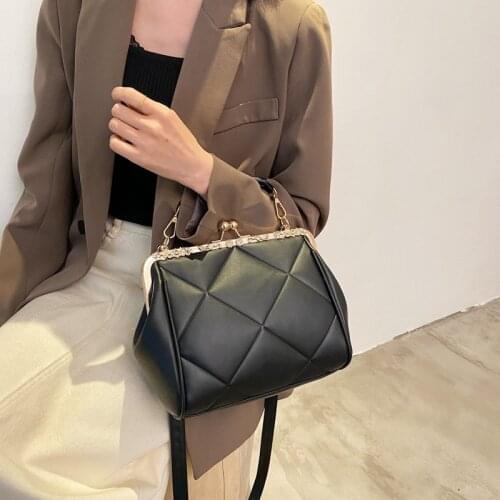 Women Luxury Diamond Lattice Handbags Leather Shoulder Bag Female Sac A Main Women Vintage Casual Tote Bags Girls Crossbody Bag
