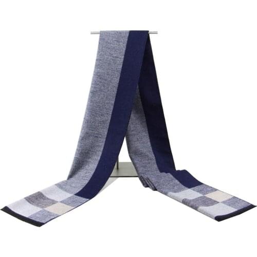 New Style Men Plaid Scarf Autumn Winter Fashion Classic Cashmere Trend Middle-Aged Mens Casual High Quality Tassel Scarf