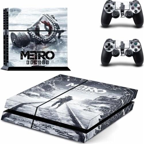 Metro Exodus PS4 Stickers Play station 4 Skin PS 4 Sticker Decal Cover For PlayStation 4 PS4 Console & Controller Skins Vinyl