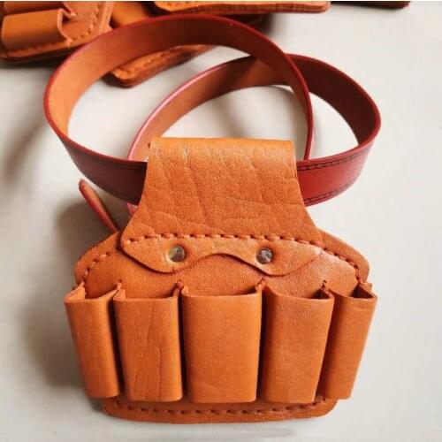 Cow Lether Tool Bag Multifunction Repair Waterproof Wearable Electrician Waist Hanging Cowhide Pocket