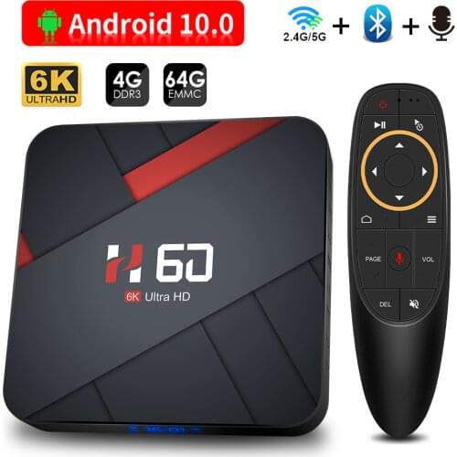 HONGTOP Android 10.0 TV BOX 4GB 64GB YouTube 6K HD 1080P Video TV receiver Wifi 2.4G&5G Bluetooth Smart TV Box Set top Box