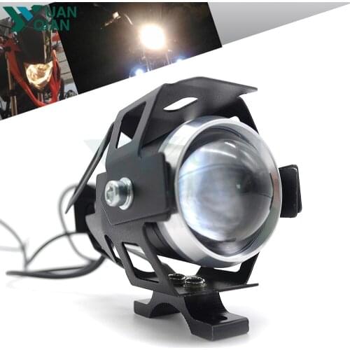 Universal 2PCS 125W motorcycle headlights auxiliary lamp U5 led motorbike spotlight accessories 12V moto DRL spot head lights