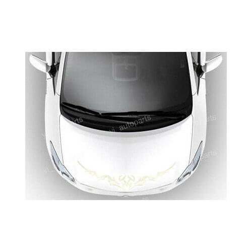 Car Front Hood Lip Body Trunk Graphic Vinyl Sticker Decal Blaze Eyebrow Silver 85.5cm(33.6")X26cm(10")Approx