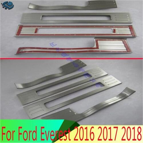 For Ford Everest 2016 2017 2018 Stainless Steel door sill Protectors