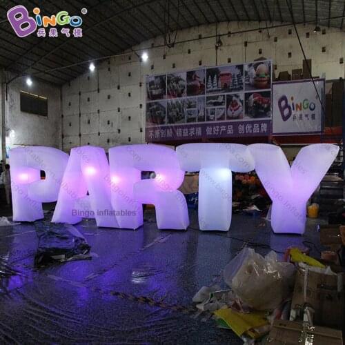 Factory Outlet 8x2 meters length inflatable PARTY alphabet for decoration / Color illuminated letter balloon for display toys