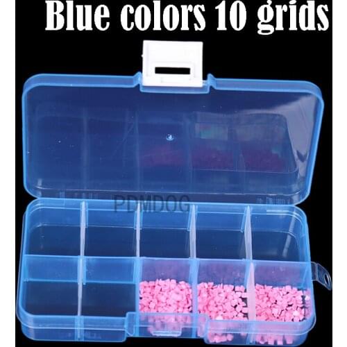 10 Slot Grid Box Diamond Painting Storage Plastic Box Nail Art Rhinestones Beads Storage Case Diamond Painting Accessories Kits