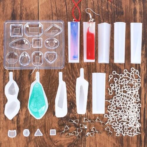 125 pcs Epoxy Casting Molds Mixed Style Jewelry Tools Set Silicone Resin Pendant Mould DIY Crystal UV Glue Epoxy Resin Mold