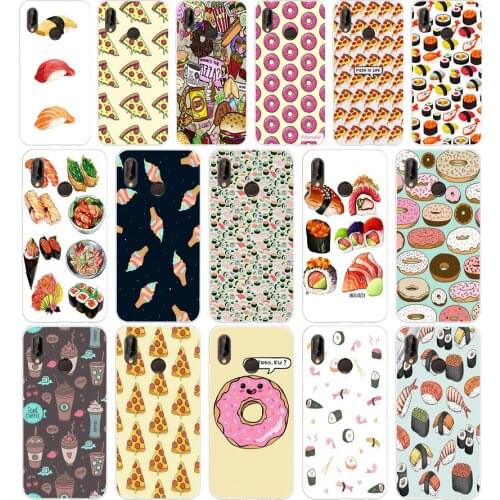 230H Pizza Donuts Sushi Hotdog Ice Cream French Soft Silicone Tpu Cover Case for huawei p 20 lite pro y6 2017 mate 10 lite