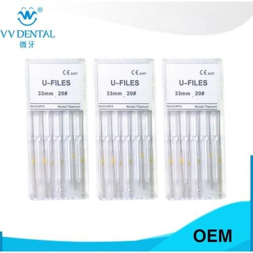 3pcs Dental endo endodontic U-FILE root canal file 20# for root canal washing for ems woodpecker satelec endo tip