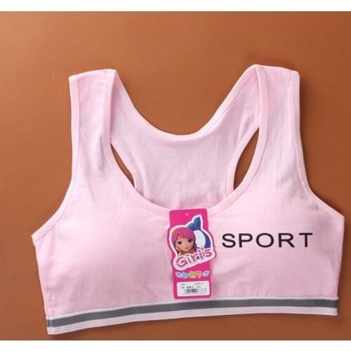 5pc/lot Girls Camisoles Letter Pattern Little Girl Sports Cotton Kids Underwear Vest Soft No Ring Children Training Bras