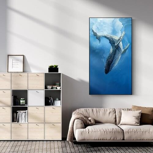 5D Diamond Painting Animal Diamond Embroidery Cross Stitch Whale Dolphin Mosaic Wall Art Poster Modern Abstract Anime Decor