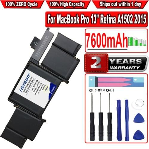 HSABAT 7600mAh A1582 Laptop Battery for Macbook Pro 13'' Retina A1502 2015 Year