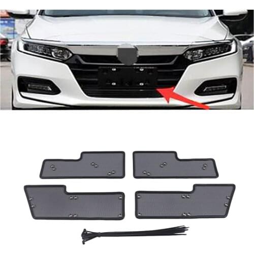 Car accessories for insertion of stainless steel front grille of insect proof net For Honda Accord 2018 2019 2020 2021 4pcs