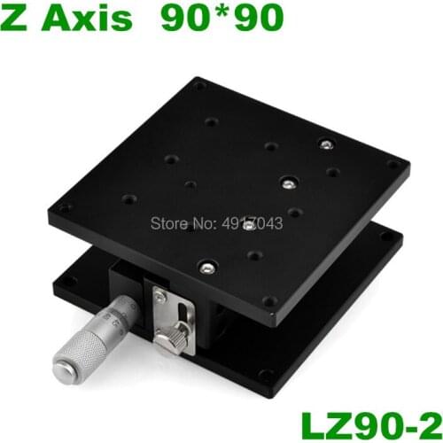 Free shipping Z axis 90*90mm Z90-2 Displacement Lift Stage Manual fine tuning platform Double Cross rail Sliding Table LZ90-2