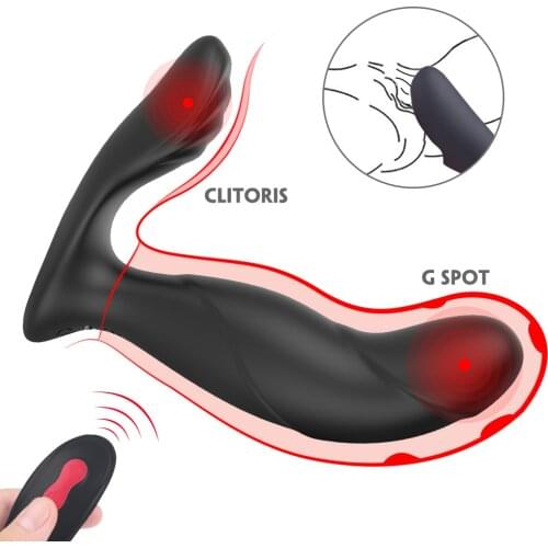 Wireless Remote Dildo Vibrating Anal Plug Prostate Massager Butt Plug USB Charging Adult Sex Toys For Men Gay Anal Vibrator