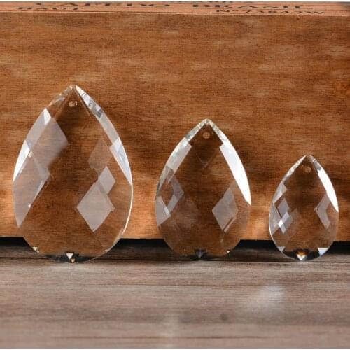 Camal 10pcs 38/50/63mm Waterdrop Crystal Pendant Prism Lamp Lighting Part Hanging Chandelier Suncatcher Wedding Party Decoration